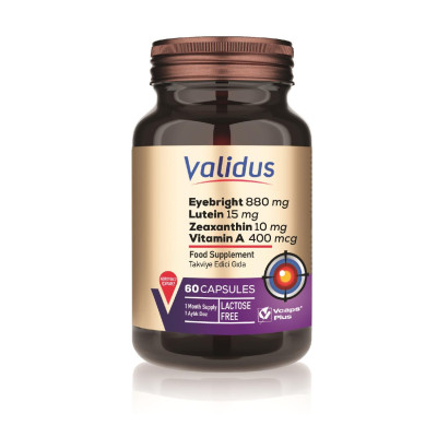 Validus Eyebright 880 мг + Лютеин 15 мг 60 капсул (VCaps)