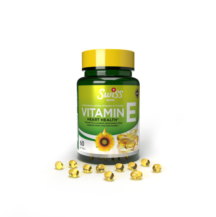 Swiss Bork Vitamin-E 1000 IU 60 Мягких Капсул