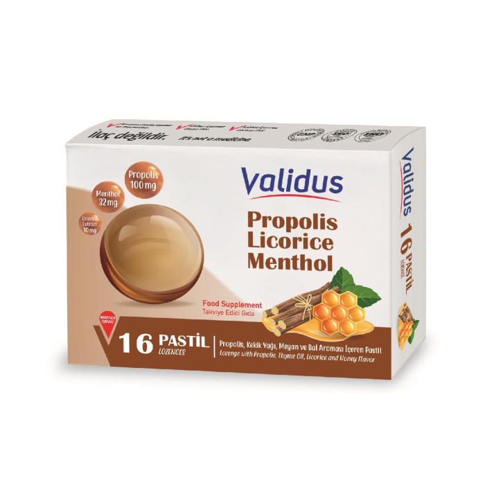 Validus Propolis + Thyme Oil + Licorice + Honey 16 Pastille
