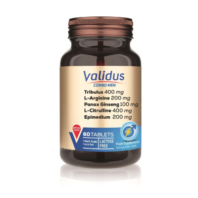 Validus Combo-Men Tribulus 400 mg + L-Arginine 200 mg + Maca 100 mg 60 Tablets