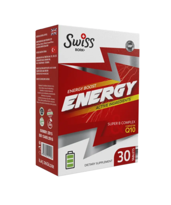 Swiss Bork Energy Q10 Ginseng K2 30 Таблеток