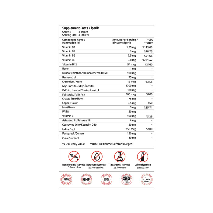Validus Infer-Female 120 Tablets 