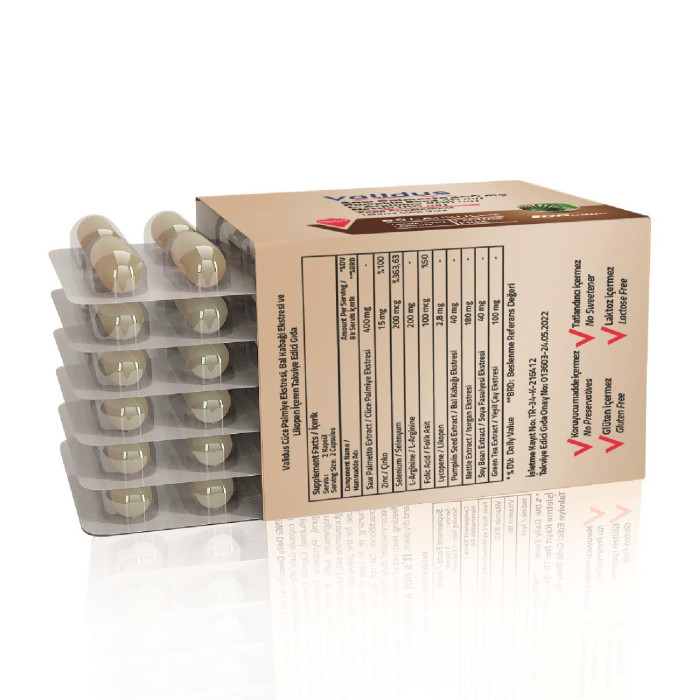 Validus Saw Palmetto 400 mg + L-Arginine + Pumpkin Seed + Lycopene 60 Capsules