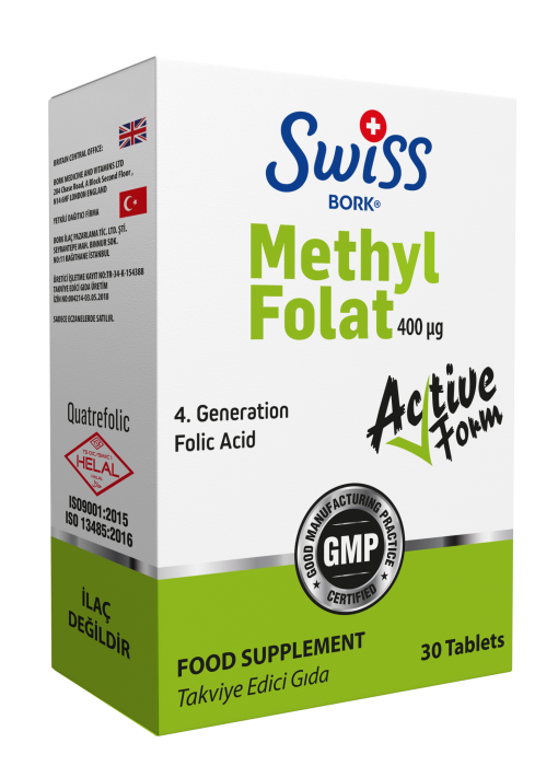 Swiss Bork Methyl Folat 30 Таблеток