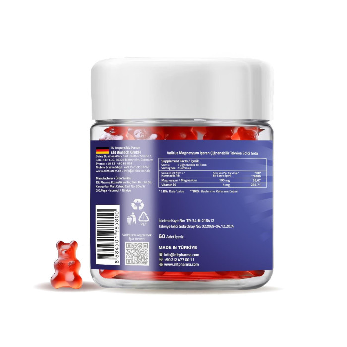 Validus Magnesium 60 Gummy (Pectin)
