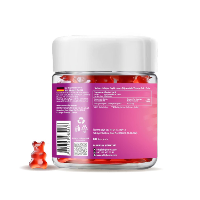 Validus Collagen 1000 mg 60 Gummies (Pectin)