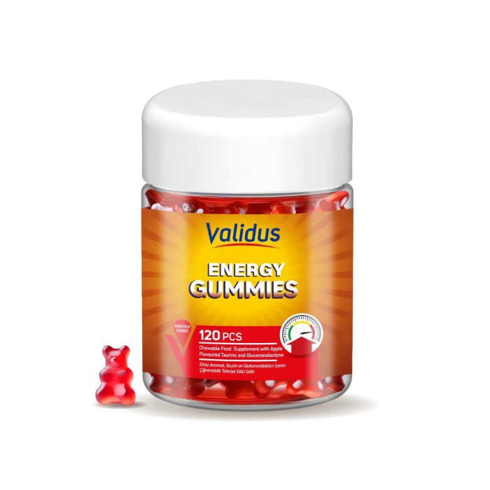 Validus Energy Taurine + Glucoronolactone 120 Gummy (Pectin)
