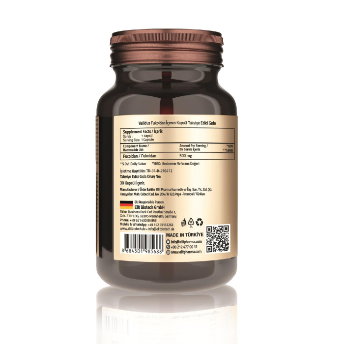 Validus Fucoidan 500 mg 30 Capsules (Dr.caps)