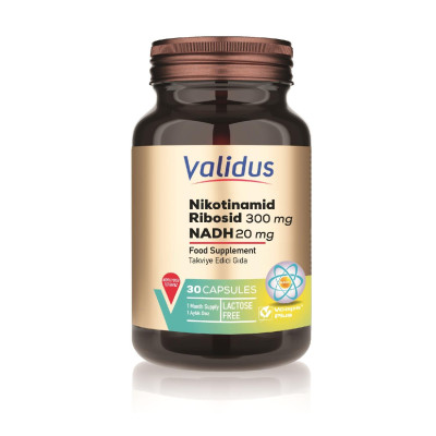 Validus Nikotinamid Ribosid 300 mg + NADH 20 mg 30 Capsules