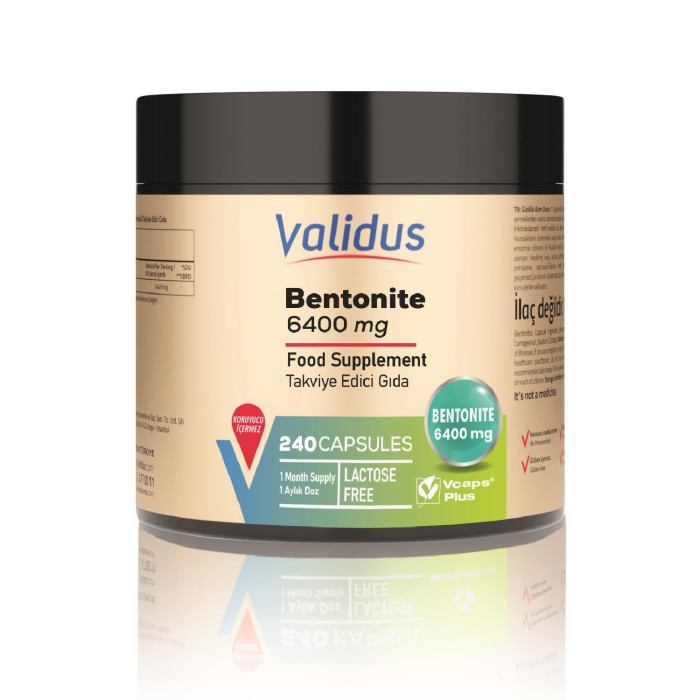 Validus Bentonite 6400 mg 240 Capsules (Vcaps Plus)