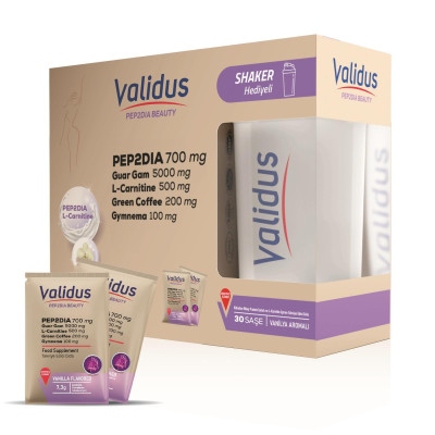 Validus Super Slim Pep2Dia 700 mg + Guar Gum 5000 mg + L-Carnitine (30 саше + шейкер в подарок)